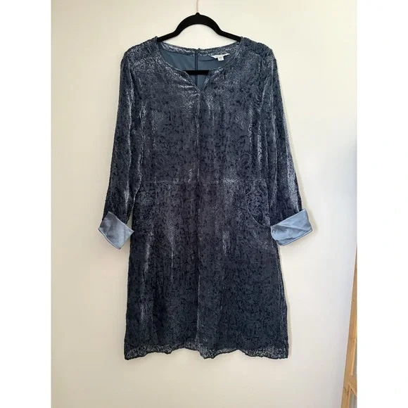 Garnet Hill Dresses Garnet Hill Silk Blend Velvet Burnout Long